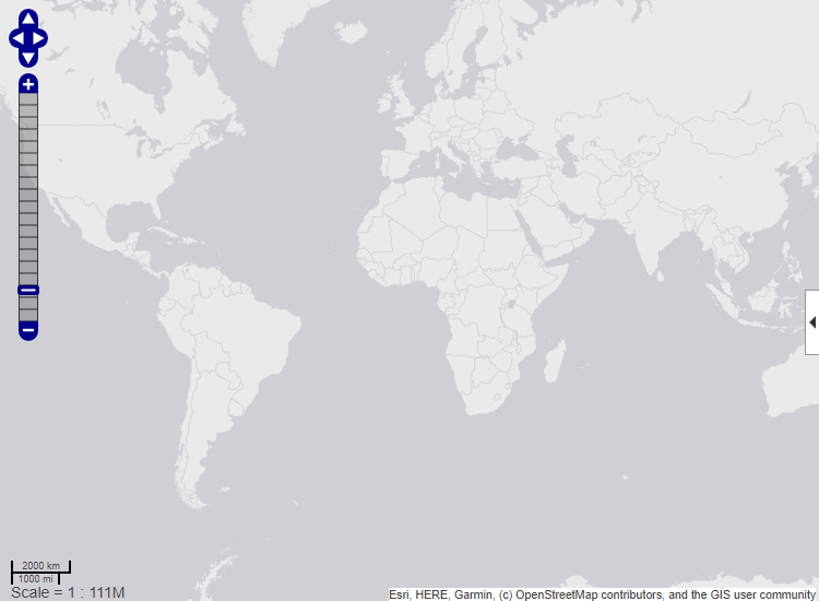 Web map with Light Gray Canvas Map base layer