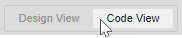 Design View and Code View toggle buttons. The Code View button is selected.