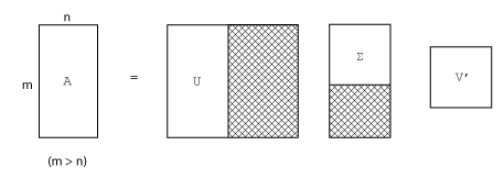 In the economy-sized decomposition, columns in U can be ignored if they multiply zeros in the diagonal matrix of singular values.