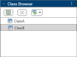 Class Browser with ClassA and ClassB added