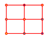 Sample of a surface with all edges shown in red