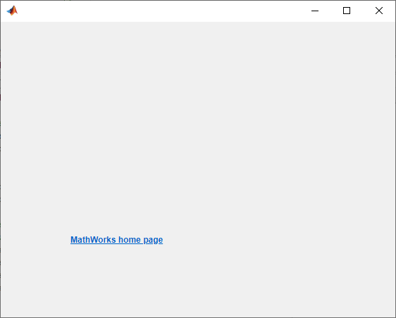 Hyperlink with text "MathWorks home page"