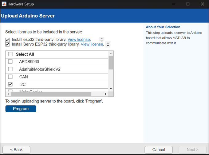 ESP32 hardware board libraries setup