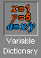 Variable dictionary icon.