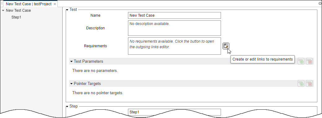 Showing the icon to click next to the requirements option