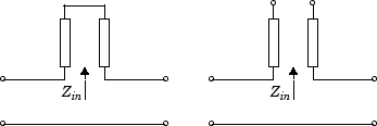 Shunt and open circuit series stub