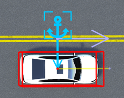Vehicle with origin reference line