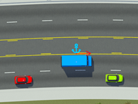 Three vehicles placed in a road with the same travel direction as the anchor