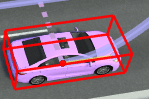 Pink sedan