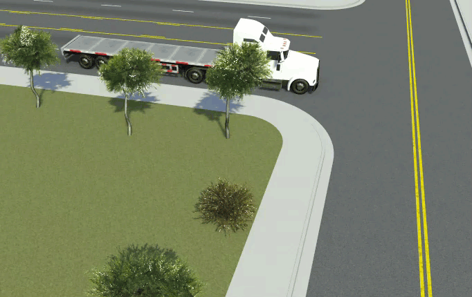 Truck with fixed trailer