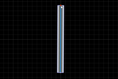 Road segment running from bottom to top of canvas