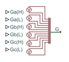 Six-Pulse Gate Multiplexer block icon