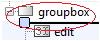 Groupbox dialog control added after the current dialog control.