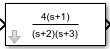 zero-pole gain transfer function in terms of default variable