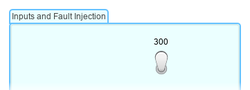 The title box at the top of the panel contains the name Inputs and Fault Injection