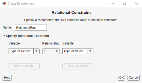 Create Requirement dialog box