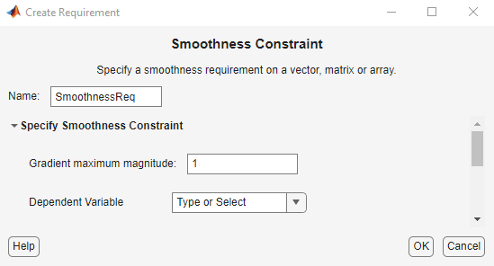 Create Requirement dialog box