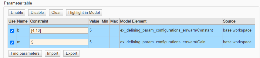 Use Parameter Table - MATLAB & Simulink - MathWorks América Latina