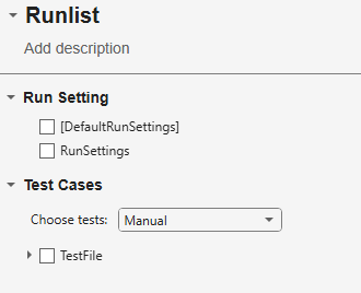 Run list tab