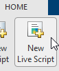 New Live Script button