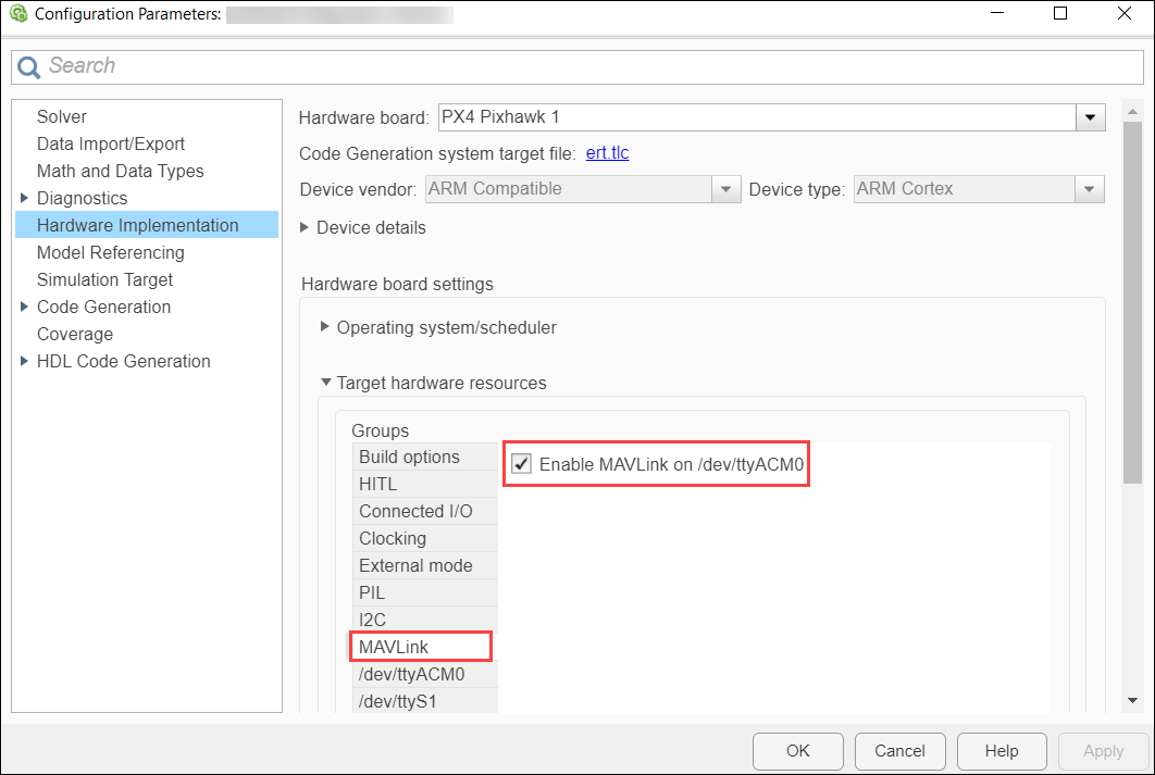 Configuration parameters