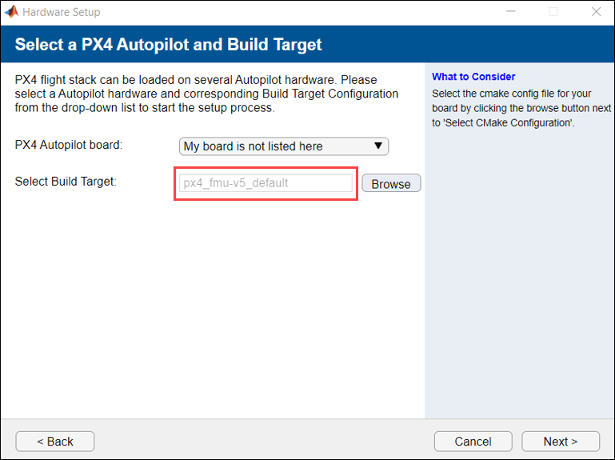 Select Build Target