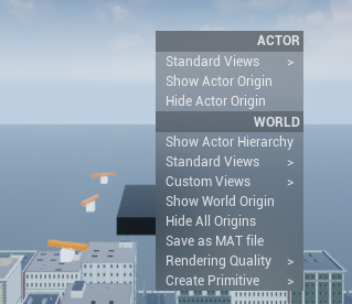 Actor context menu