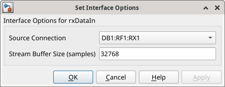 rxDataIn interface options