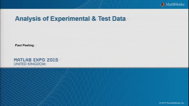 Watch how MATLAB can be used to process and filter experimental data, create reusable scripts and functions to repeat analysis, visualise data, and more using real-world examples.